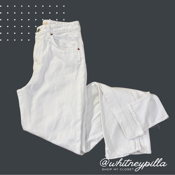 GRLFRND Jeans The Harlow High Rise Bootcut Slit Hem white denim Size 27 / 4 - Picture 10 of 15